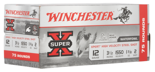 Winchester Super-X Xpert High Velocity 12 Ga, 3.50", 1 3/8oz, 2 Shot, 75rd Box
