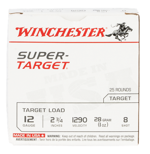 Winchester Super Target 12 Ga, 2.75", 1oz, 8 Shot, 25rd Box