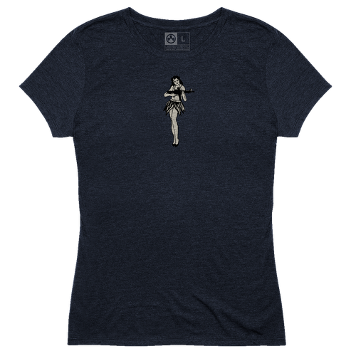Magpul Tri-Blend Hula Girl Lady Shirt Small Navy