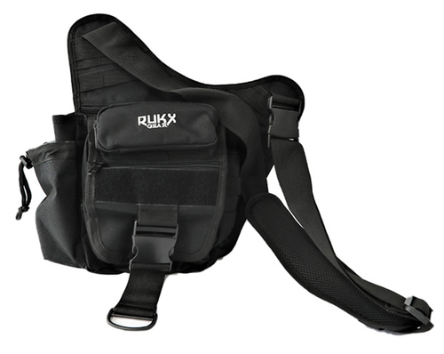 Rukx Gear Sling Bag Black 600D Polyester Single Strap