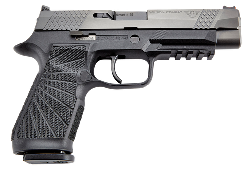Wilson Combat WCP320 9mm, 4.7" Barrel, Black, Polymer Frame, Sunburst Grip, 17rd