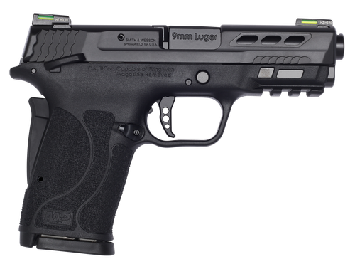 Smith & Wesson Performance Center Shield EZ Compact, 9mm, 3.8" Ported Barrel, Thumb Safety, Hi-Viz Litewave H3 Tritium/Lightpipe Sights
