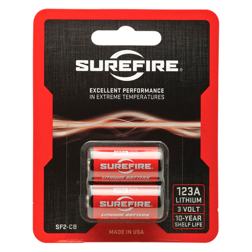 SureFire CR123A 3 Volts Lithium 1550 mAh 2pk (Charger NOT Included)