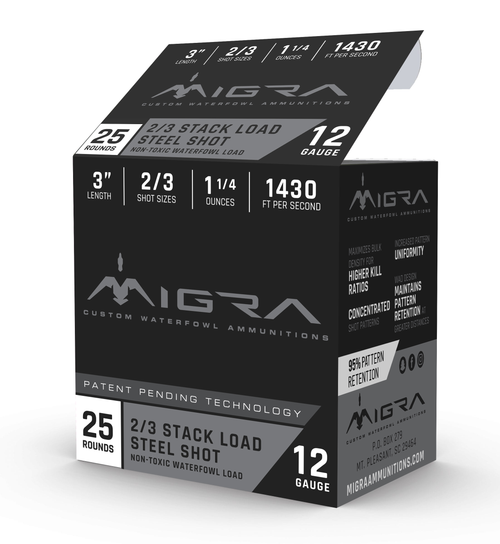Migra Combinational 12 Ga, 3", 1 1/4oz, 2-3 Shot, 25rd Box