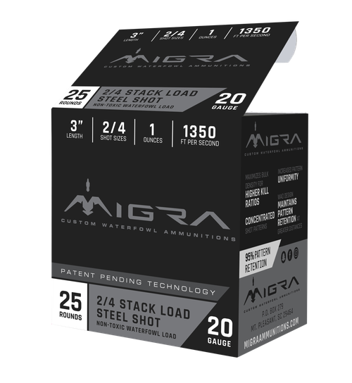 Migra Combinational 20 Ga, 3", 1oz, 2-4 Shot, 25rd Box