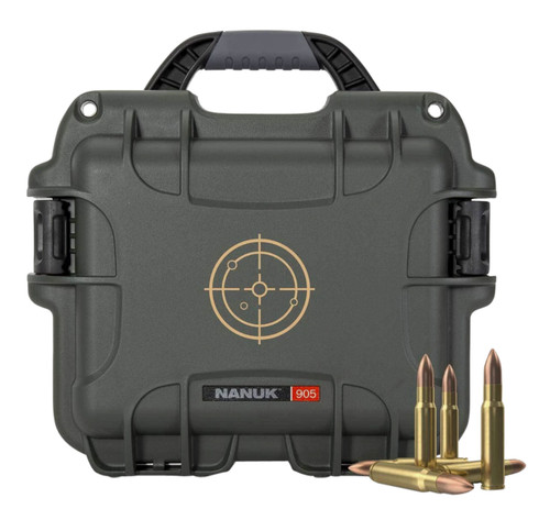 NANUK 905 Polycarbonate Olive Tan Target Logo