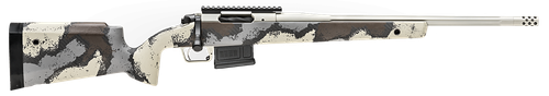 Springfield 2020 Waypoint 6mm Creedmoor, 20" Fluted Stainless Barrel, SA Radial Brake, Tan, Desert Verde Cerakote, Ridgeline Camo Carbon Fiber Stock M-LOK, TriggerTech Adj Trigger, AICS 5rd Mag
