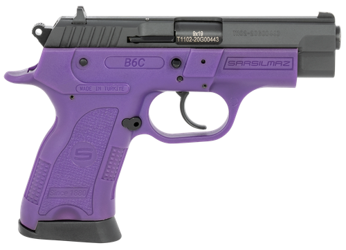 SAR B6C 9mm, 3.80" Barrel, Violet Finish, Serrated Black Slide, 13rd