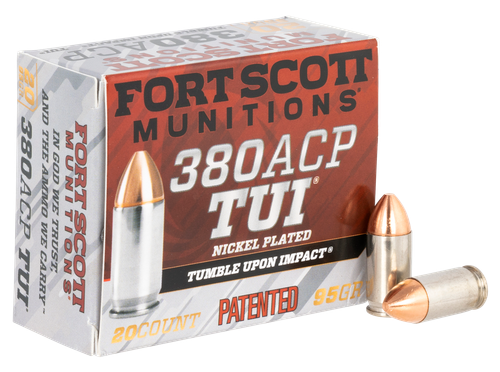 Fort Scott Tumble Upon Impact .380 ACP, 95gr, Solid Copper Spun, 20rd Box