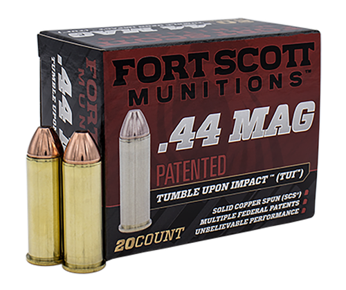 Fort Scott TUI .44 Rem Mag, 200gr, 1697 fps, Solid Copper Spun, 20rd Box