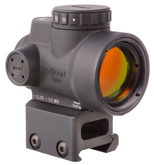 Trijicon MRO with Co-Witness Mount 1x 25mm Obj 2 MOA Green Dot Black Hardcoat Anodized CR2032 Lithium