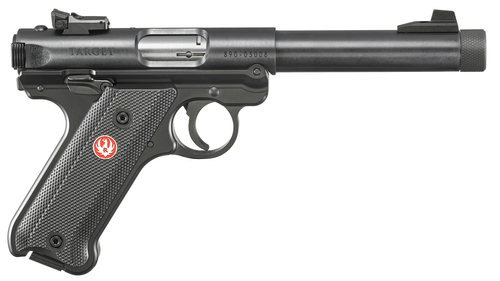 Ruger Mark IV Target 22 LR, 5.50" Threaded Bull Barrel, Overall Blued Metal Finish, Fixed Front Sight, 10rd