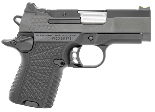 Wilson Combat SFX9 Subcompact 9mm 3.25" 10+1, 15+1 Black Stainless Steel Slide Black G10 Grip Ambi Safety