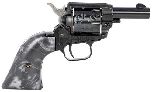 Heritage Barkeep 22 LR, 2" Barrel, Black Oxide Steel, Engraved Cylinder, Pearl Grips, 6rd, 30rd