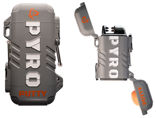 Phone Skope Pyro Putty dual Arc Electronic Lighter Gray