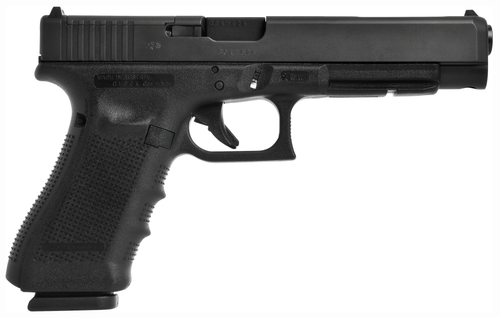 Glock G34 Gen4 9mm, Black nDLC Steel, Front Serrations & MOS Cuts, 17rd