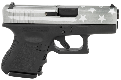 Glock 26 AUS Gen3 9mm, 3.43" Barrel, Black Frame, Gray Battle Worn Flag, 10rd