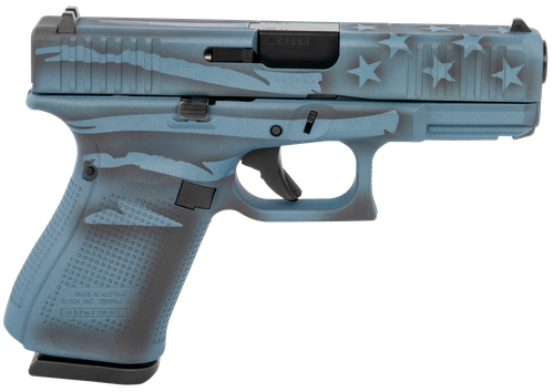 Glock G23 Gen5 Compact 40 S&W 4.02" Barrel, Blue Titanium Flag Cerakote Frame & Slide, Modular Backstrap, 13rd