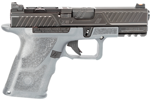 ZEV Tech OZ9 Compact 9mm, 4.16" Barrel, Black Slide/Gray Grip, Compact Slide, Trigger Safety, Fiber Optic Front Sight, 2x15rd Mags