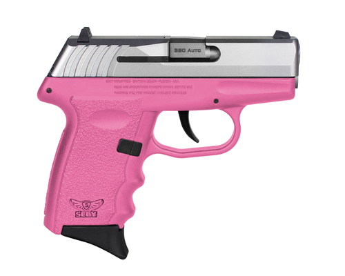 SCCY Gen3 CPX-3 .380 ACP, 3.10" Barrel Pink Finish Frame, Stainless Steel, No Manual Thumb Safety, 10rd