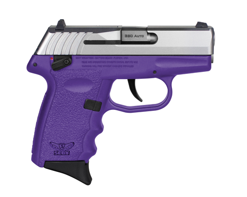 SCCY Industries CPX-4 .380 ACP, 2.96" Barrel, Purple Frame, Stainless Steel Slide, Manual Thumb Safety, 10rd