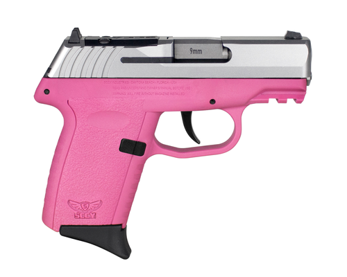 SCCY Industries CPX-2 Gen3 RD 9mm, 3.10" Barrel, Pink Polymer Picatinny Rail Serrated Stainless Steel Slide, Pink, 10rd