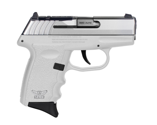 SCCY CPX-3 .380 ACP, 3.10" Barrel, White White Polymer Grip, 10rd