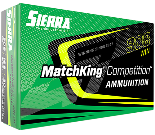 Sierra MatchKing 308 Win 168gr, Hollow Point Boat-Tail (HPBT) 20rd Box