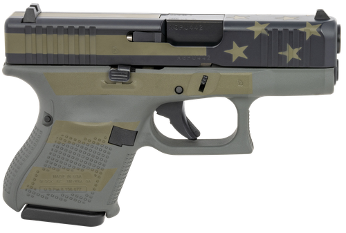 Glock 26 Gen5 9mm, 3.43" Barrel, Operator Flag, Interchangeable Backstraps Grip, 10rd