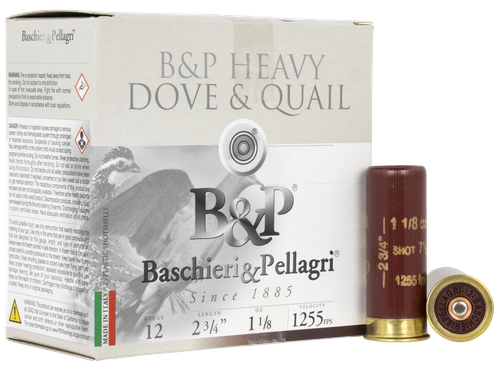 B&P Dove & Quail 12 Ga, 2.75" Shell, 1 1/8 oz, 7.5 Shot, 25rd Box