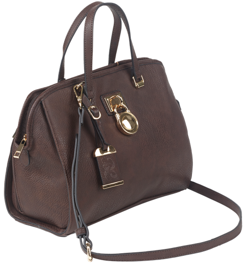 Bulldog Satchel Style Purse Chocolate Brown Leather Satchel Most Sm Pistols & Revolvers Ambidextrous