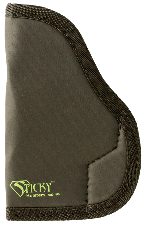 Sticky Holsters LG-6S 3-4" Large Auto with Laser Latex Free Synthetic Rubber Black Green Logo