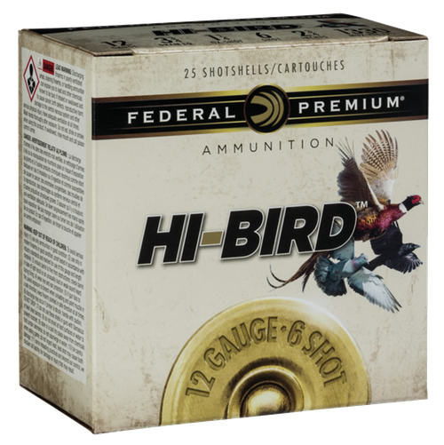 Federal Premium Upland Hi-Bird 12 Ga, 2.75", 1 1/4oz, 6 Shot, 25rd Box