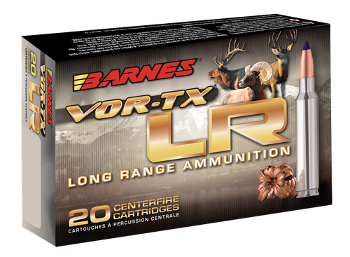 Barnes VOR-TX LR Rifle 7mm RUM 145gr, LRX Boat Tail 20 Bx