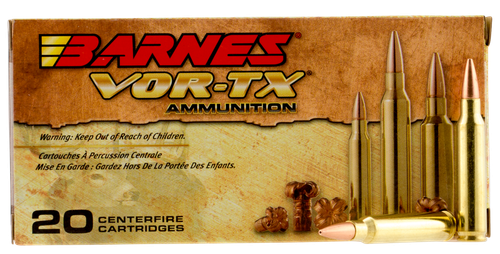Barnes VOR-TX Rifle 5.56x45mm 62gr, TSX Boat Tail, 20rd Box