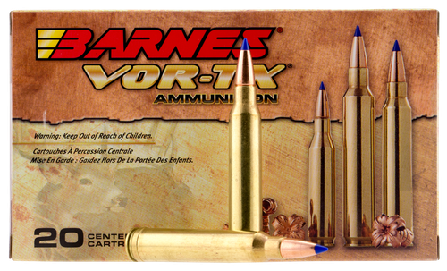 Barnes VOR-TX Rifle 308 Winchester 130gr, Tipped TSX Boat Tail, 20rd Box