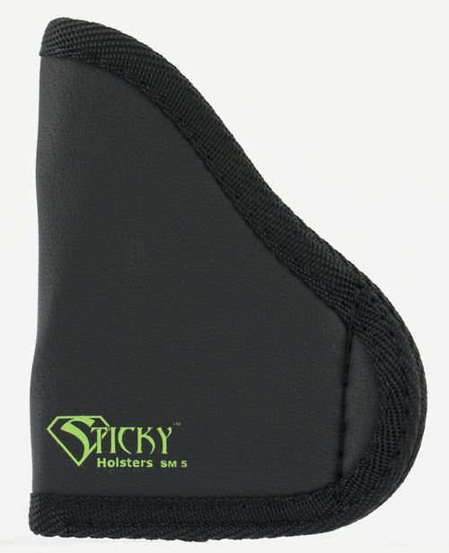 Sticky Holsters SM-5 Glock 42 with Laser Latex Free Synthetic Rubber Black Green Logo