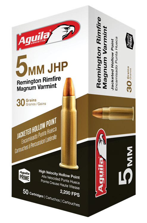 Aguila Special 5mm Remington Rimfire Mag 30gr, Jacketed Hollow Point, 50rd Box