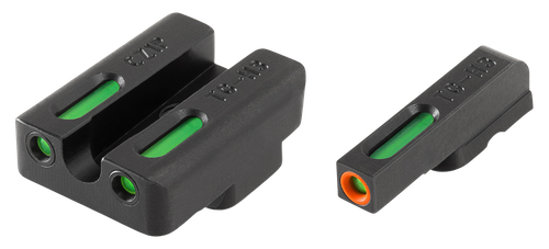 Truglo Brite-Site TFX Pro Day/Night Sights CZ 75 Tritium/Fiber Optic Green Orange Outline Front U-Notch Green Rear Black