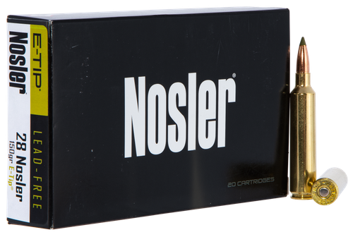 Nosler E-Tip 28 Nosler 150gr, E-Tip Lead-Free, 20rd Box
