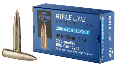 PPU Rifle Line .300 Blackout 125gr, HPBT, 20rd Box