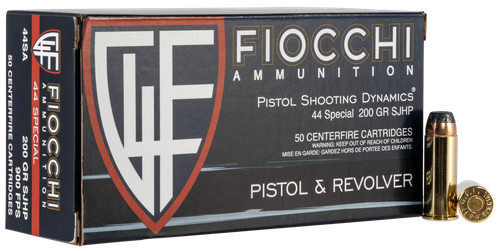 Fiocchi Shooting Dynamics 44 Special 200gr, Semi Jacketed Hollow Point, 50rd Box