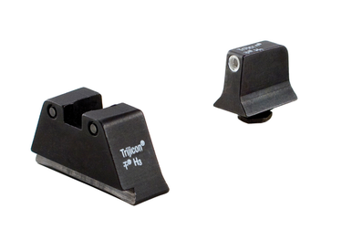Trijicon Bright & Tough Suppressor Sights - Glock Standard Frames - Front White Outline Green Tritium/ Rear Black with Green Tritium