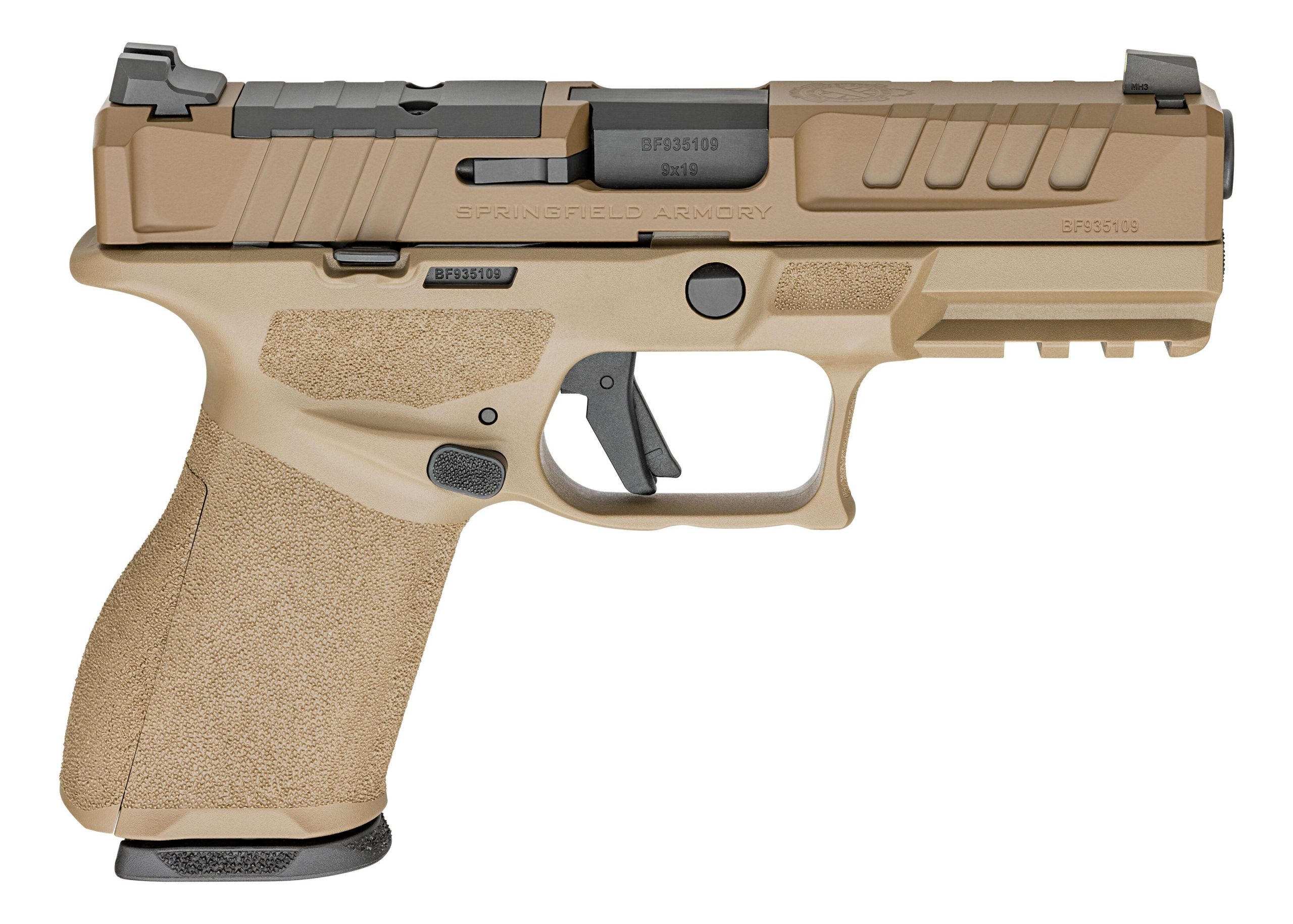 Springfield Echelon Pistol EC9459FLC-U, 9mm, 4.5in, Desert FDE Polymer Grips, 10 Rds