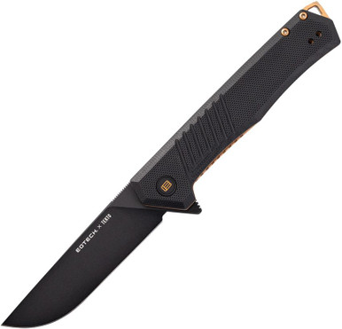 Tekto F1 Alpha Liner Lock Folding Knife 3.13" EOTECH Edition Black D2 Drop Point Black G10 - EOT-F1GBKBK