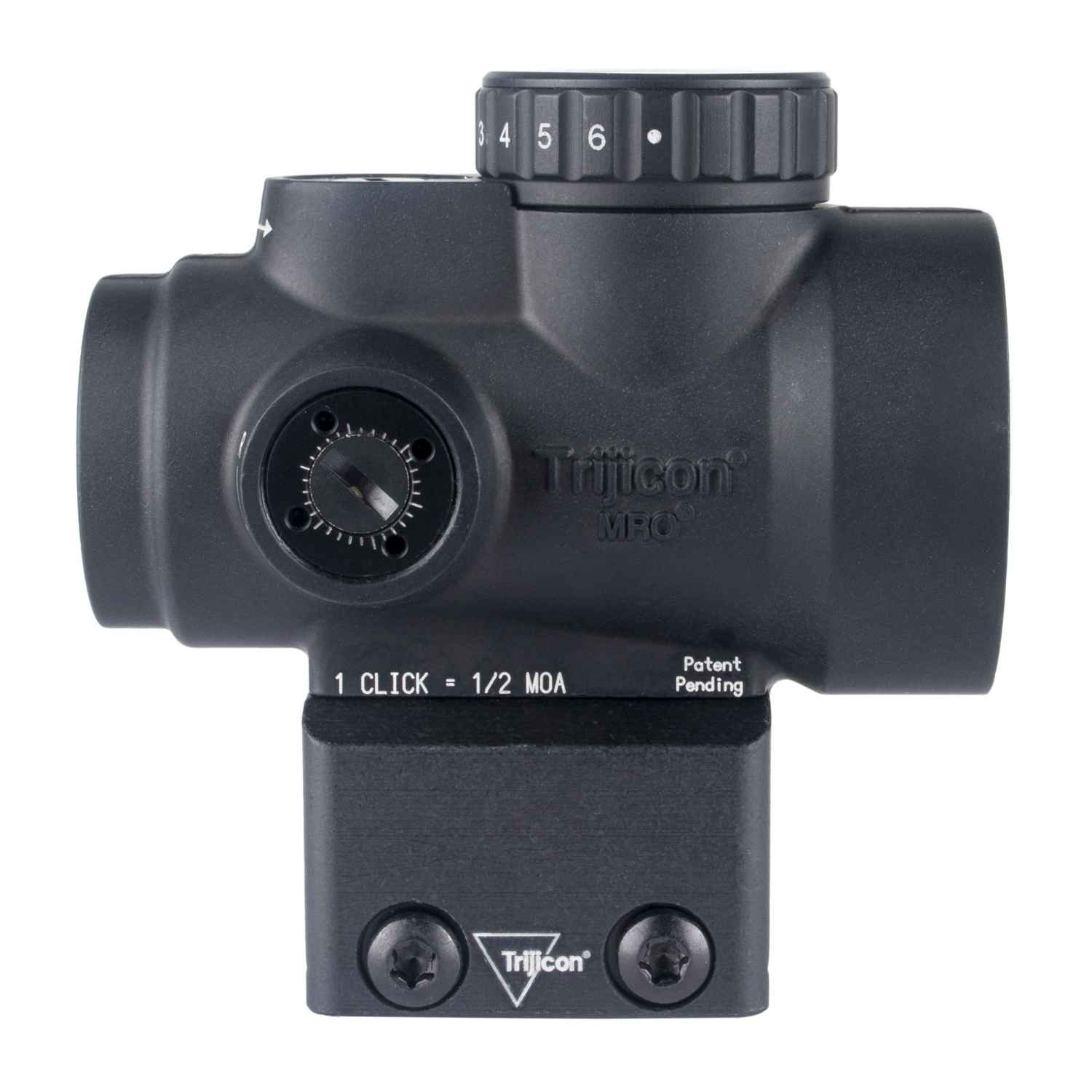 TRIJICON MRO SD, RED DOT, 25MM OBJECTIVE, 2 MOA DOT, MATTE FINISH, BLACK, FULL CO-WITNESS MOUNT