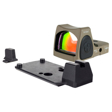 Trijicon Dual Defense Kit RMR Type 2 FDE with M17/18 Mount with Integrated Suppressor/Optic Height Sights
