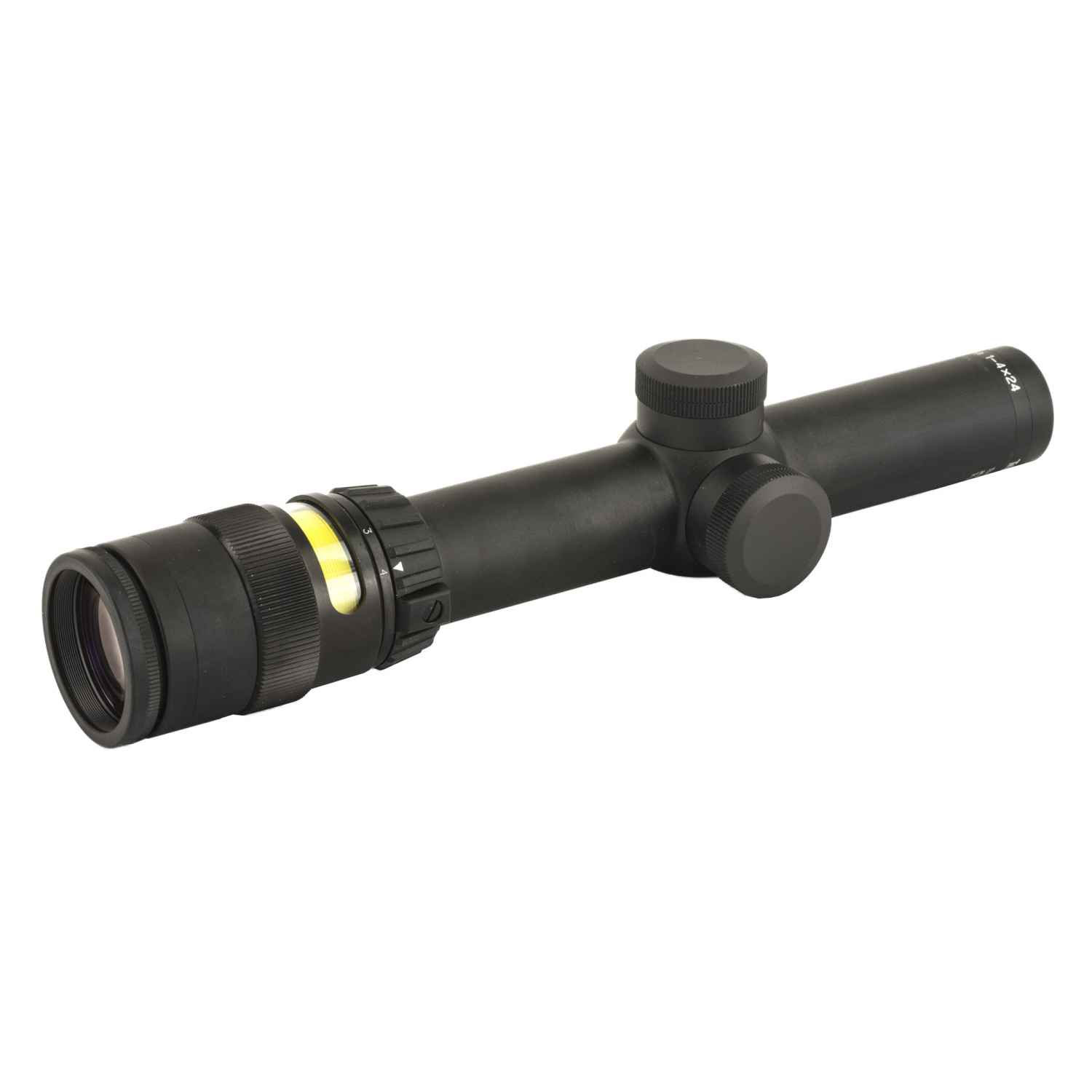 TRIJICON ACCUPOINT RIFLE SCOPE, 1-4X24MM, 30MM, GERMAN #4 CROSSHAIR WITH GREEN DOT RETICLE, MATTE