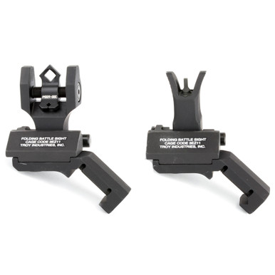 Troy Industries 45 Degree Offset Folding BattleSight Set M4 Front Dioptic Rear Black - SSIG-45S-MDBT-00
