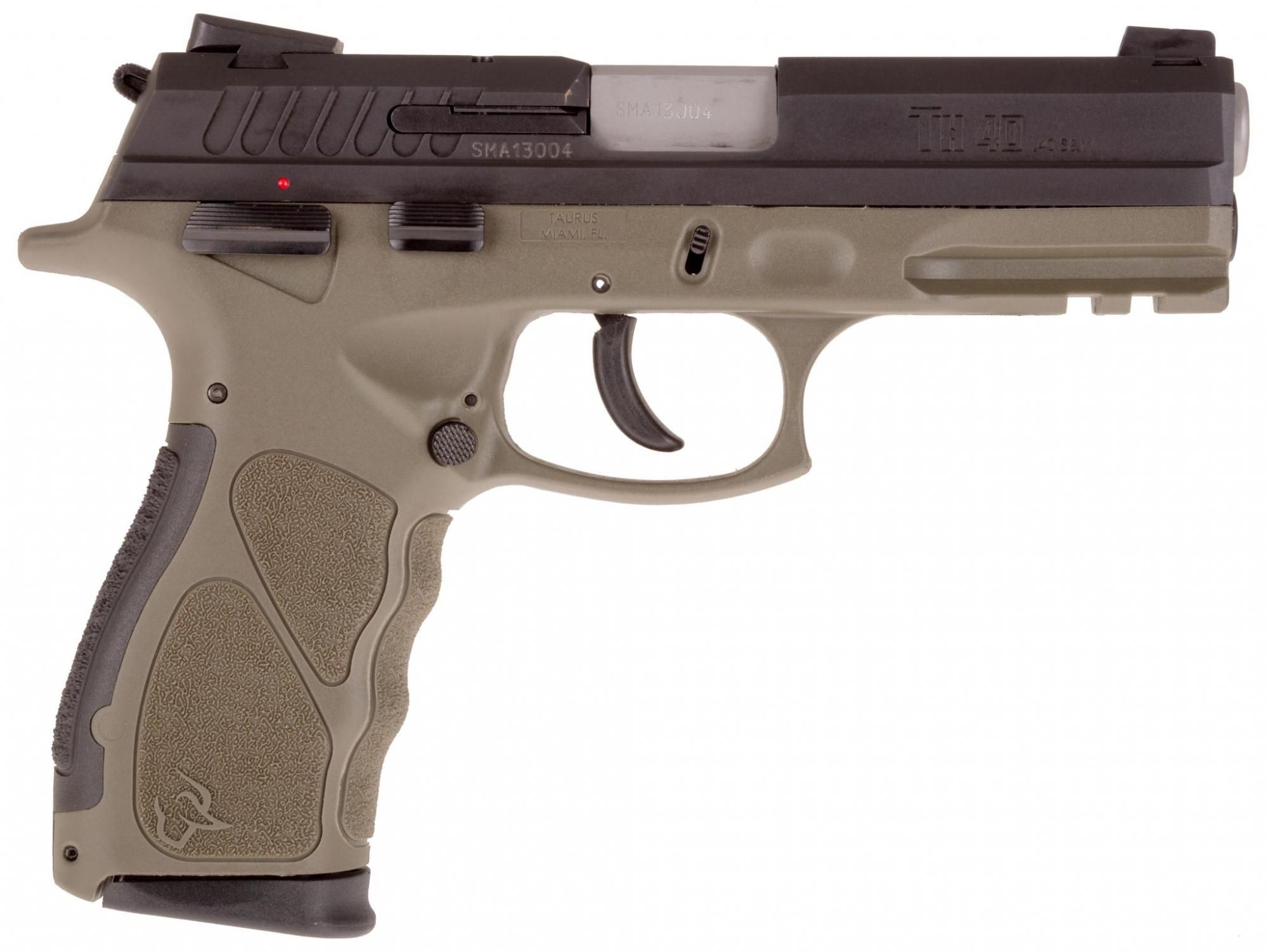 Taurus TH40 Pistol 1-TH40041O, 40 S&W, 4.27in, OD Green Polymer Grips, 15 Rds